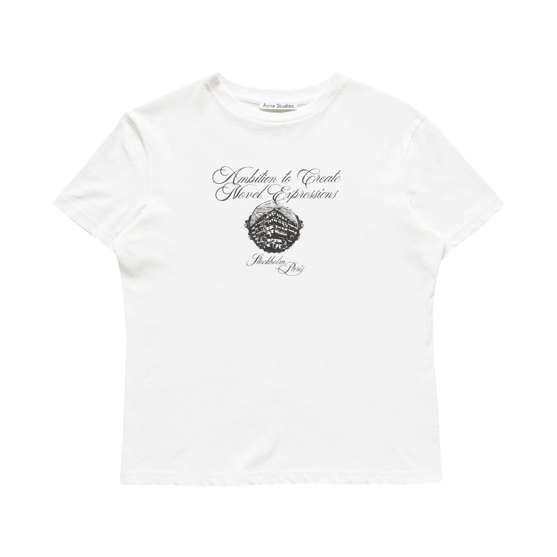 AL0552-183 (W) Acne Studios Graphic Jersey T-Shirt Optic White
