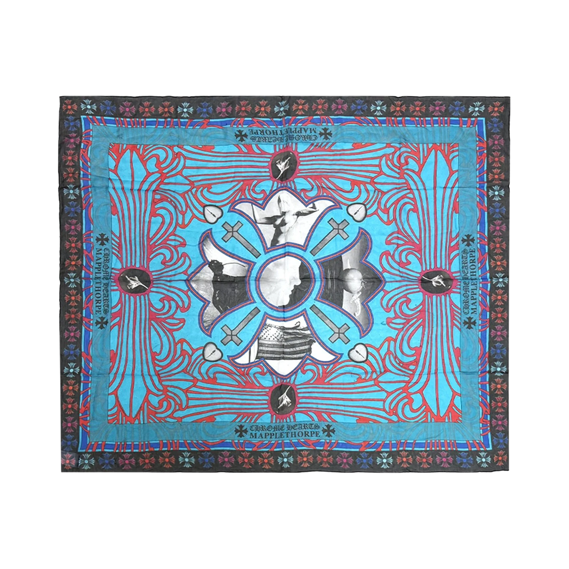 크롬하츠 로버트 메이플소프 실크 스카프 멀티컬러(Chrome Hearts Robert Mapplethorpe Silk Scarf Multicolor) - 1