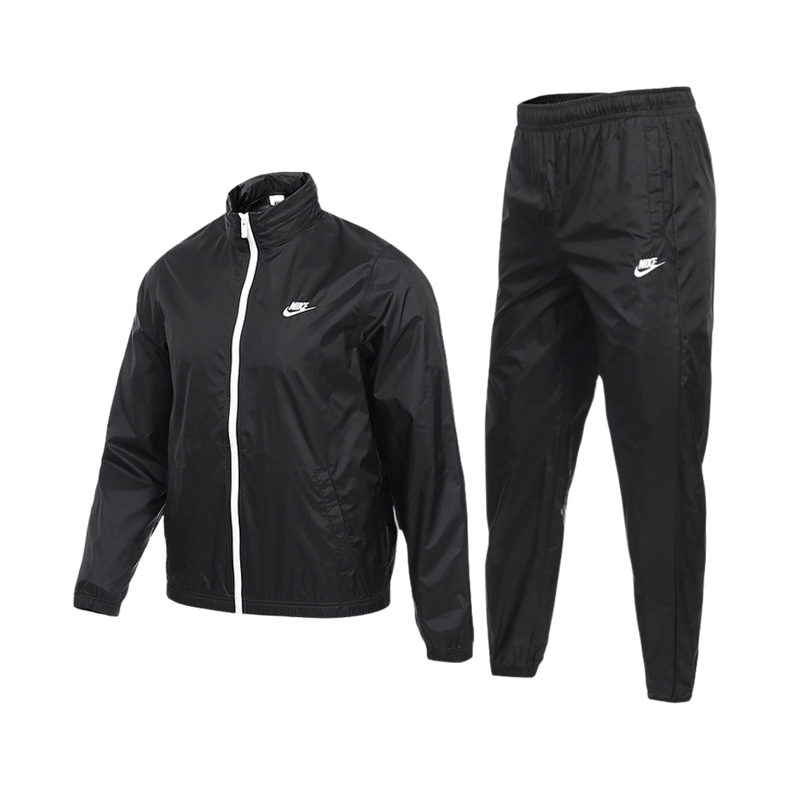 나이키 NSW 클럽 라인드 우븐 트랙 수트 블랙 화이트(Nike NSW Club Lined Woven Track Suit Black White)