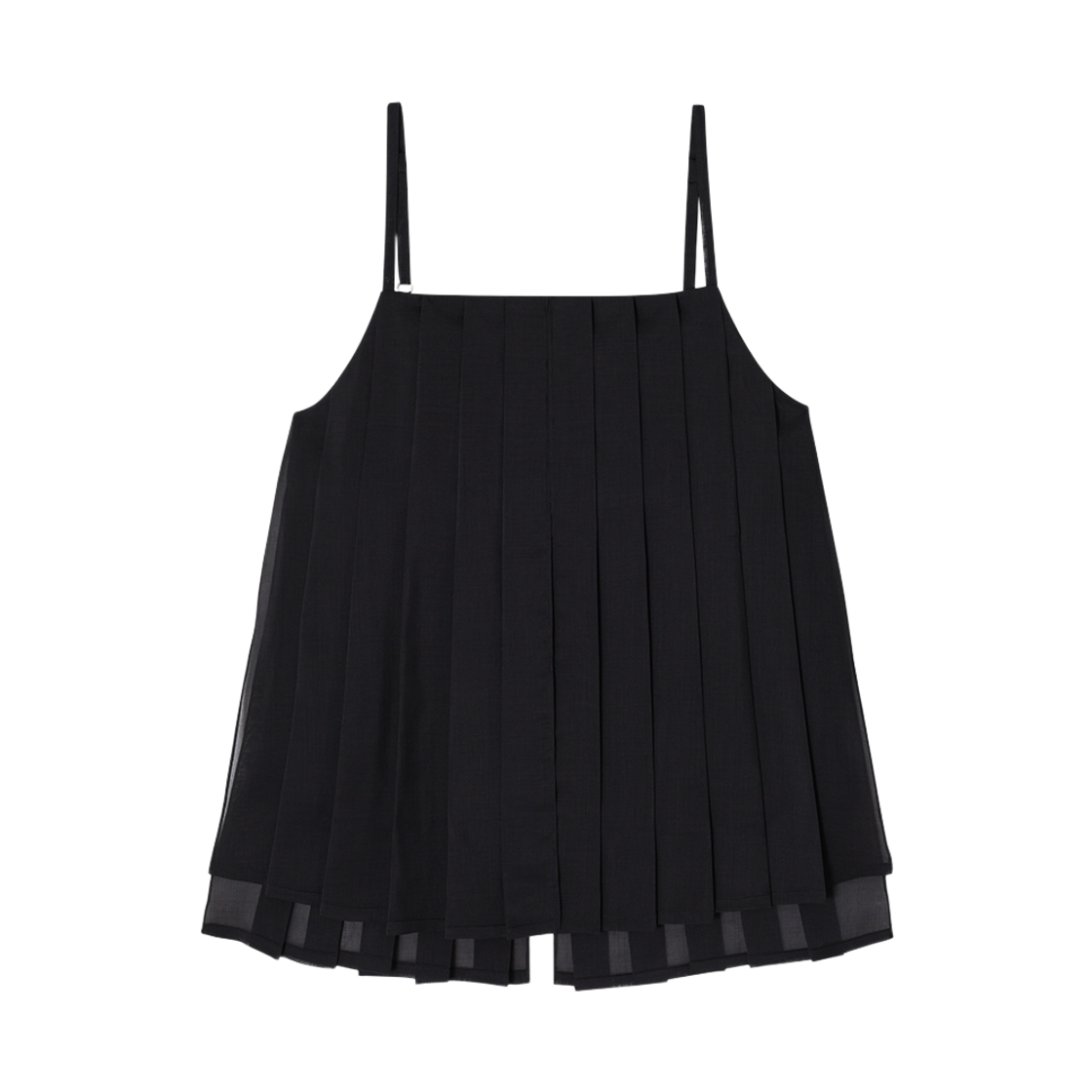 WH3TP708BK (W) SONGZIO COLLECTION Pleats Wing Sleeveless Black