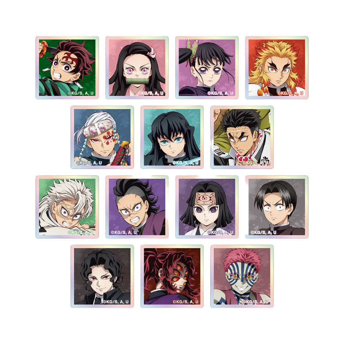 애니모어 귀멸의 칼날 트레이딩 랜덤 오로라 아크릴 블럭 ver.A(Animore Demon Slayer Random Aurora Acrylic Block Ver.A)