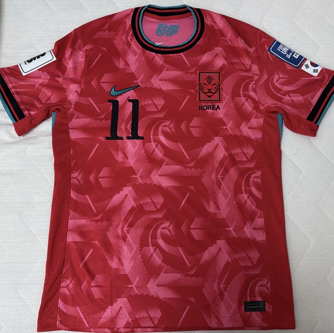 Nike Korea 2023/24 Dri-Fit Stadium Home Replica Jersey Black Global Red - Asia (Non Marking Ver.) 착용 스타일 - 1