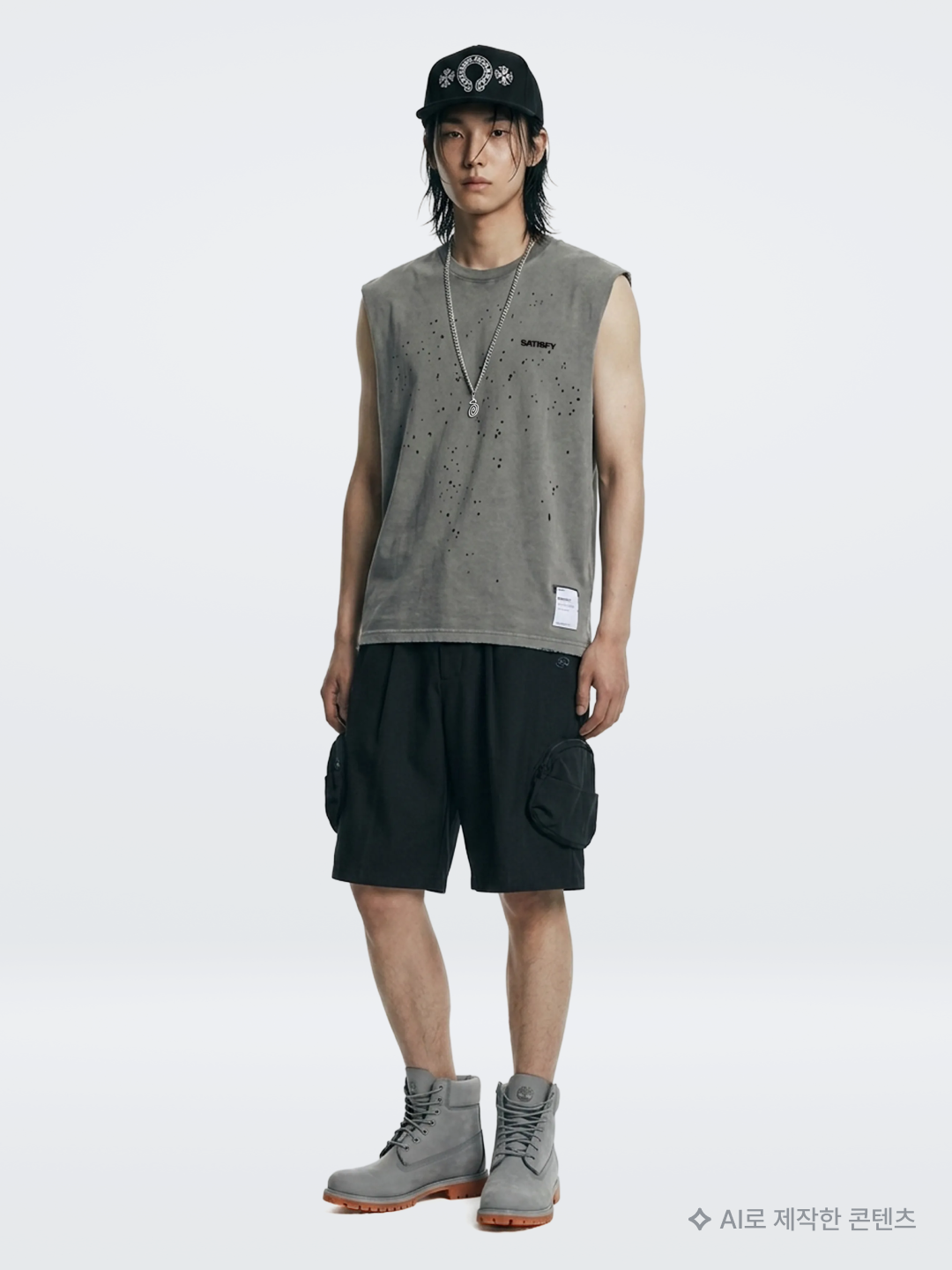 [KREAM 단독] runwhither Windbreaker Jacket V2 Blue, Recto Ribbed Tank Top Off White 착용 스타일 - 9