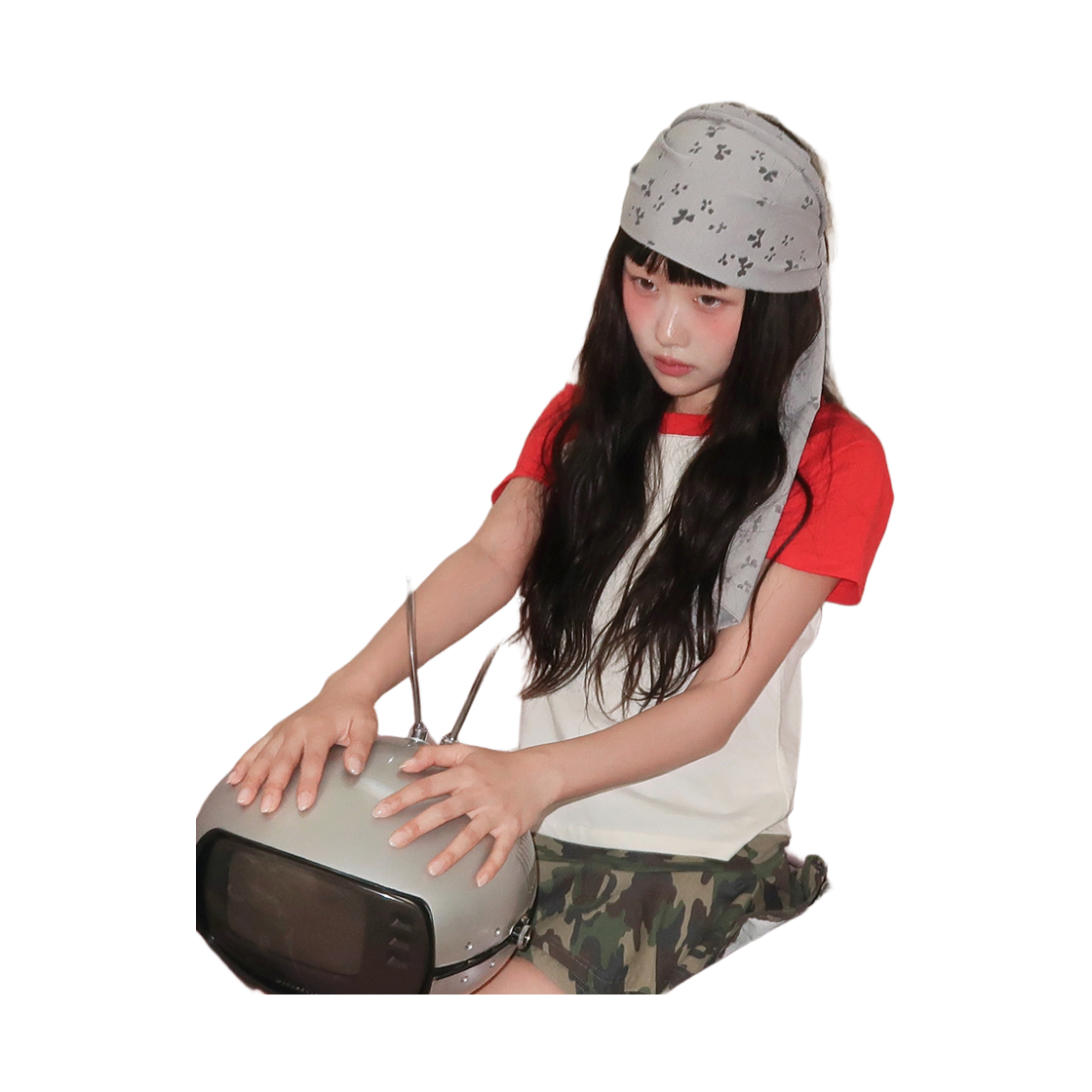 키코지 쏘 큐트 래글런 티셔츠 레드(kikozy So Cute Raglan T-shirt_Red) - 5