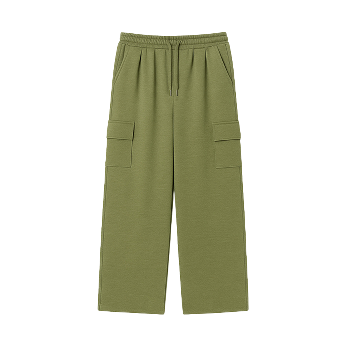 지크립 스트링 밴딩 포켓카고 와이드 트레이닝 스웻 팬츠 카키(GCLIP String Banding Pocket Cargo Wide Sweat Suit Pants Khaki) - 2