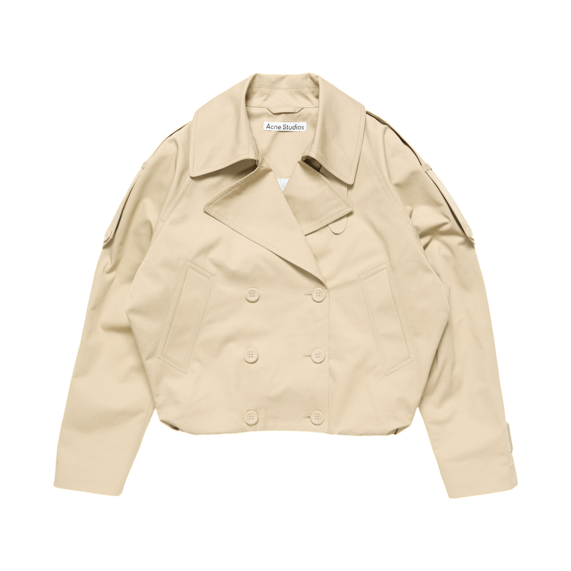 A90734-BSI (W) Acne Studios Short Trench Coat Pale Beige
