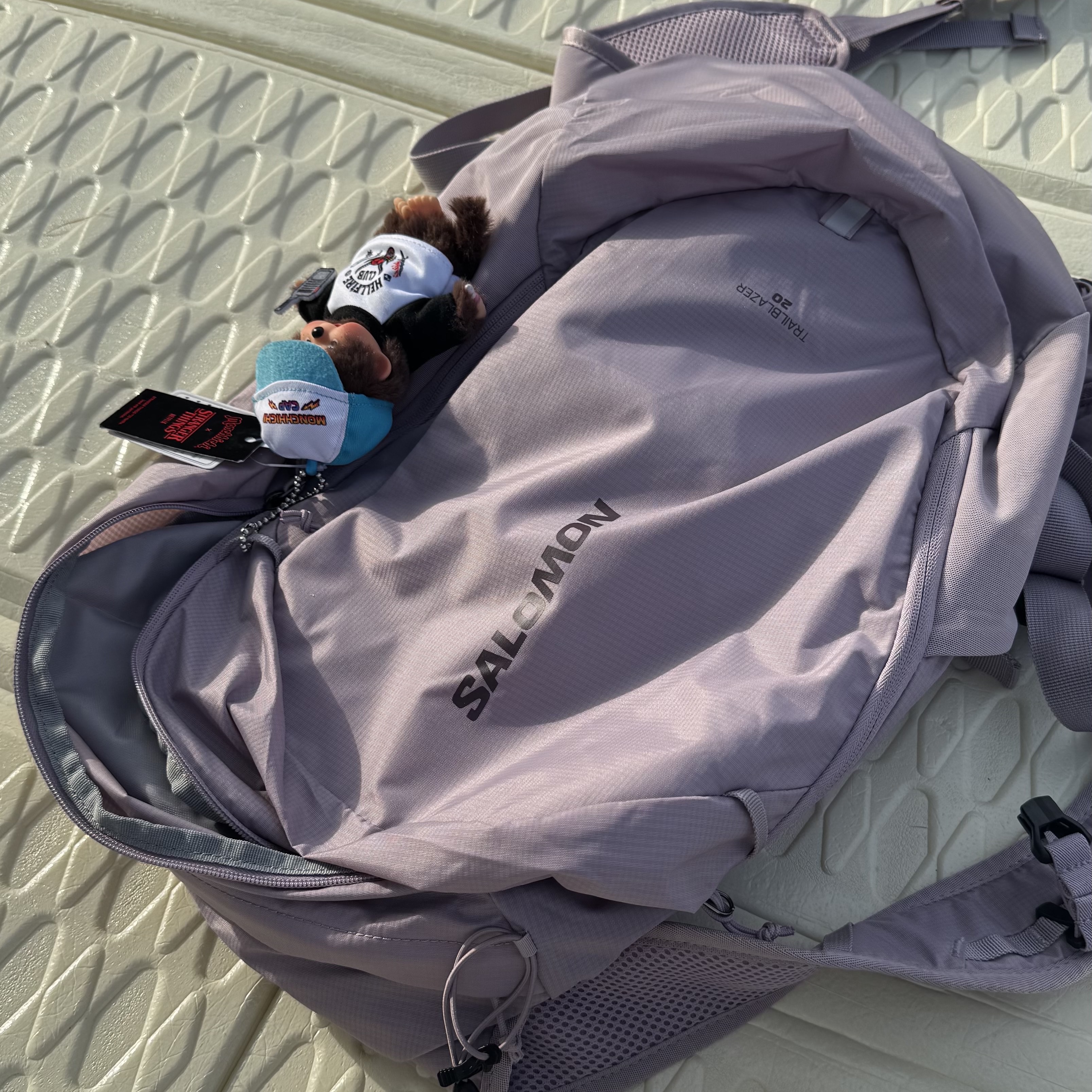 Salomon Trailblazer 20 Light Pink 착용 스타일