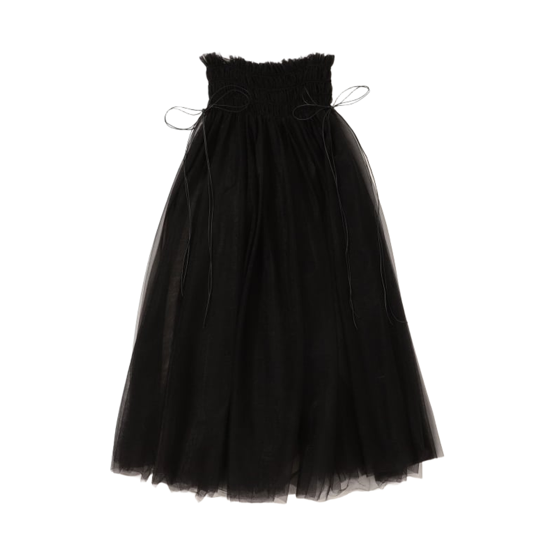 (W) 카롤리나 글레이서 시어 튤 롱 스커트 블랙((W) Carolina Glaser Sheer Tulle Long Skirt Black)