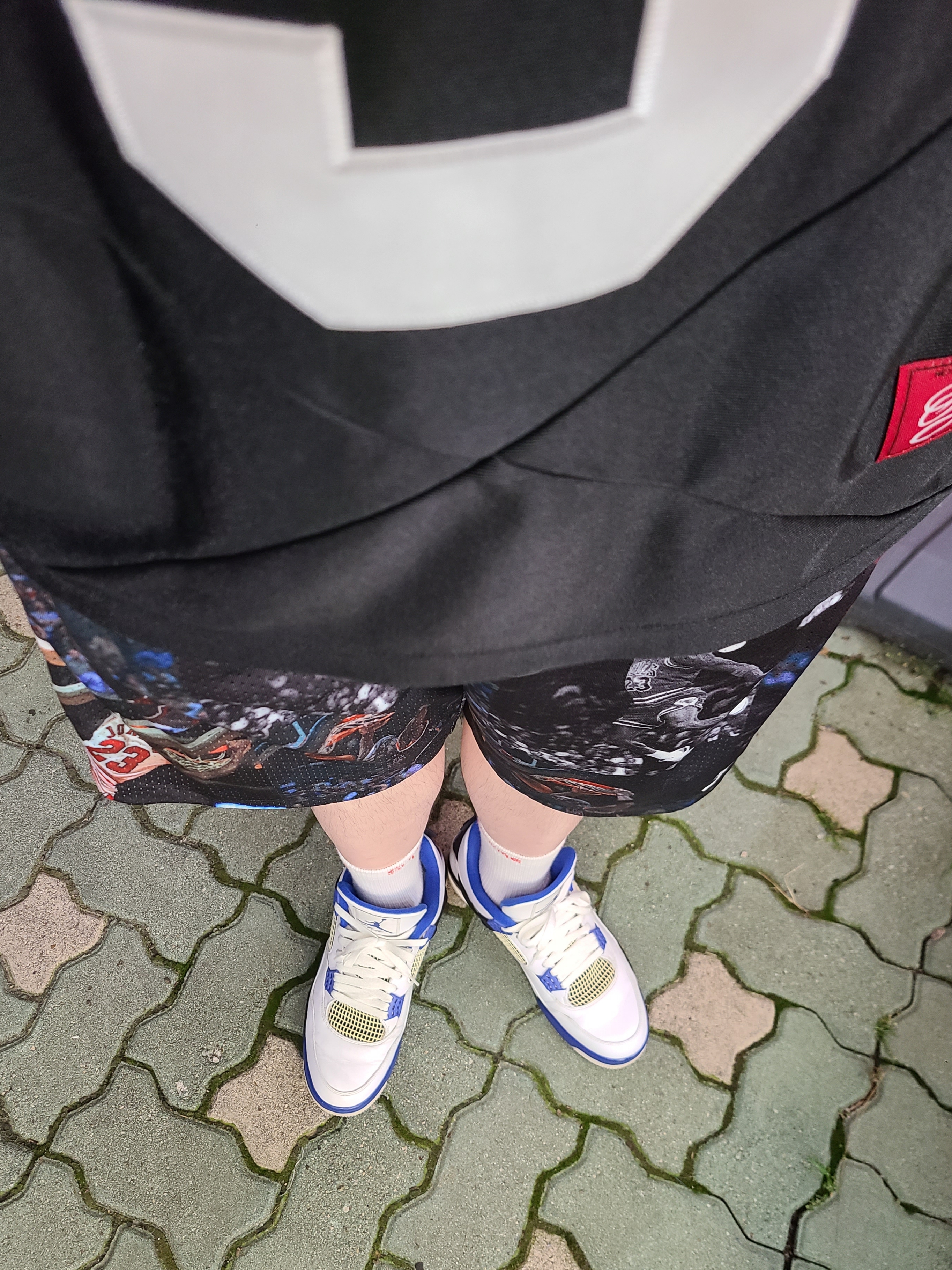 Supreme Star Football Jersey Black - 24FW, Jordan 4 Retro Motorsports 2017 착용 스타일 - 2