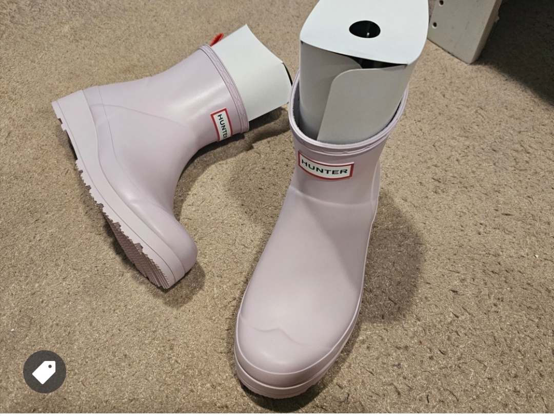 (W) Hunter Play Short Rain Boots Tempered Mauve 착용 스타일