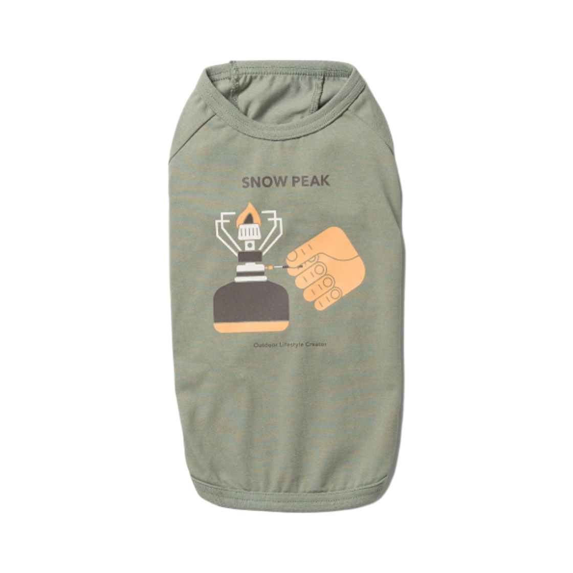 스노우 피크 도그 엔조이 캠핑 티셔츠 올리브(Snow Peak Dog Enjoy Camping T-Shirt Olive)