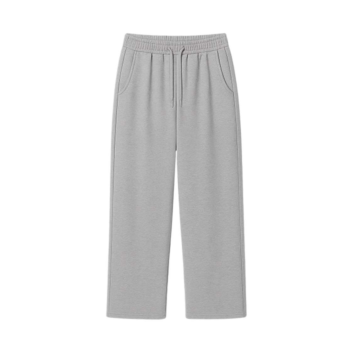 스트링 허리 밴딩 코튼 와이드 트레이닝 스웻 팬츠 메란지(String waist banding cotton wide sweatpants Merange) - 1