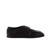 Auralee Soft Leather Lace Up Shoes Black