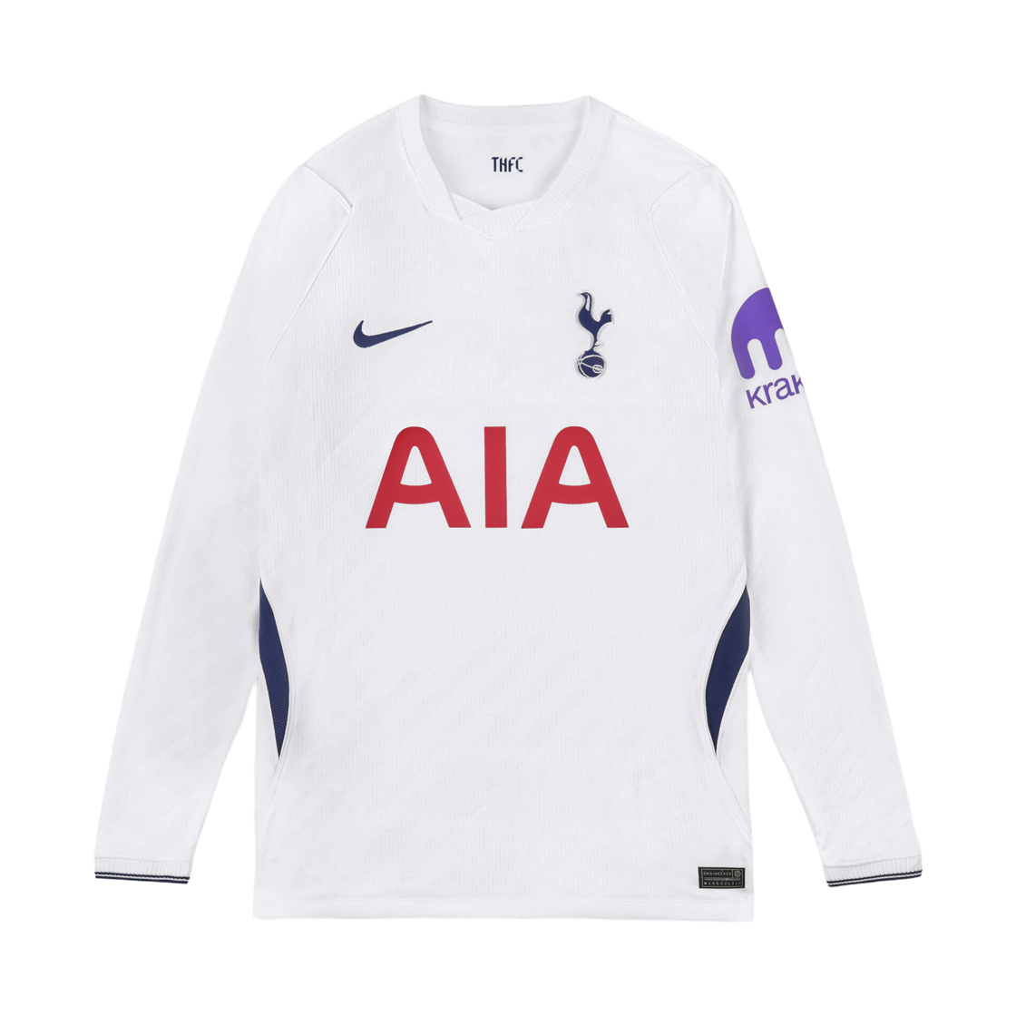 II1861-101 Nike Tottenham Hotspur 2026/27 Stadium Home Dri-Fit Football Replica Long Sleeve Jersey White Binary Blue (Non Marking Ver.)