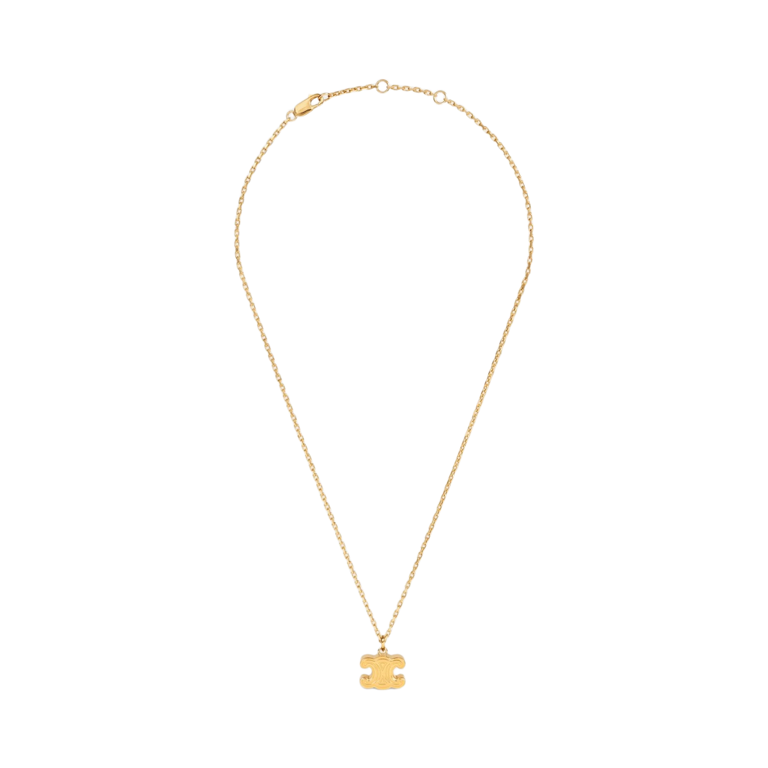 B10E84V02-35OR (W) Celine Chunky Triomphe Necklace in Brass with Gold Finish Gold