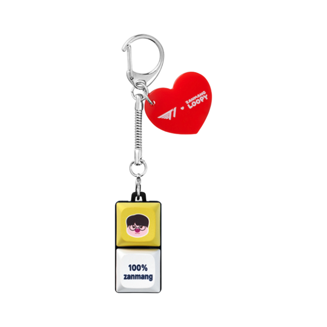 티원 x 잔망 루피 키캡 키체인 도란(T1 x Zanmang Loopy Keycap Keychain Doran)