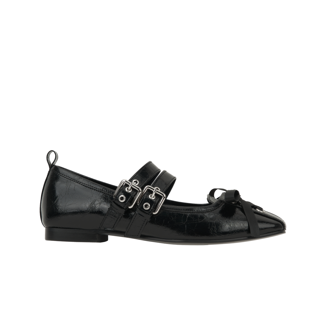 (W) 파르티멘토 발레리나 플랫 블랙((W) Partimento Ballerina Flat Black) - 1
