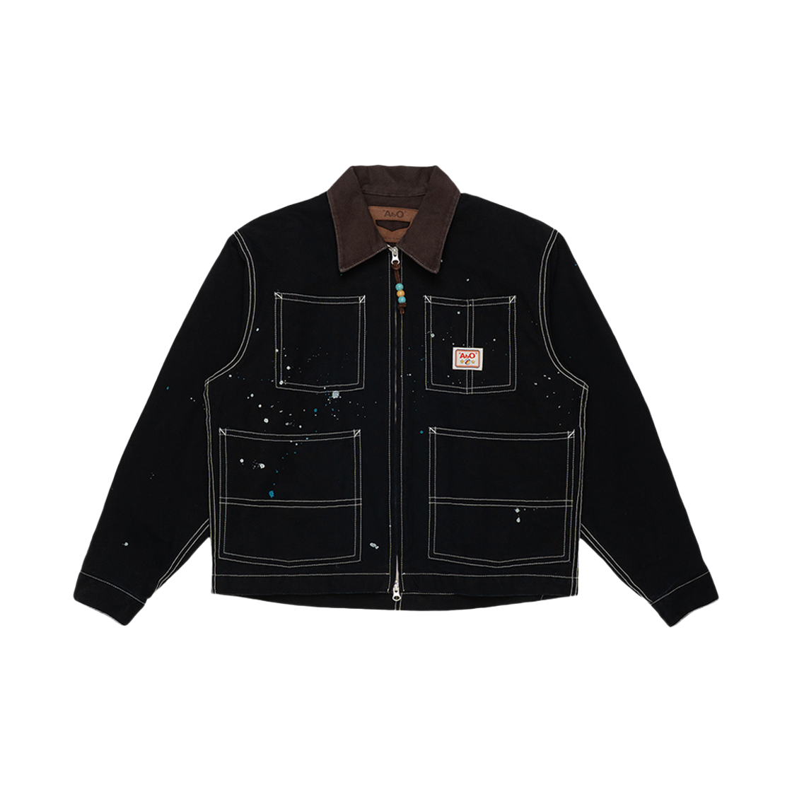 에이비오 크롭드 초어 코트 블랙 캔버스(ABO Cropped Chore Coat Black Canvas) - 1