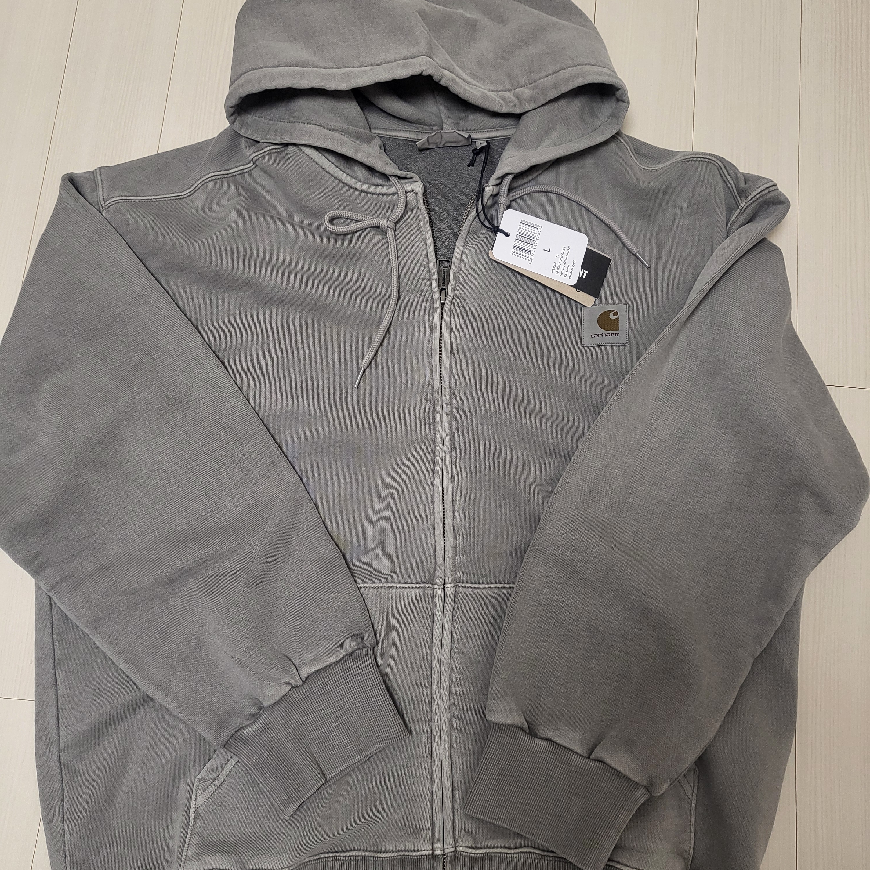 Carhartt WIP Hooded Nelson Jacket Yosemite Garment Dyed 착용 스타일 - 1
