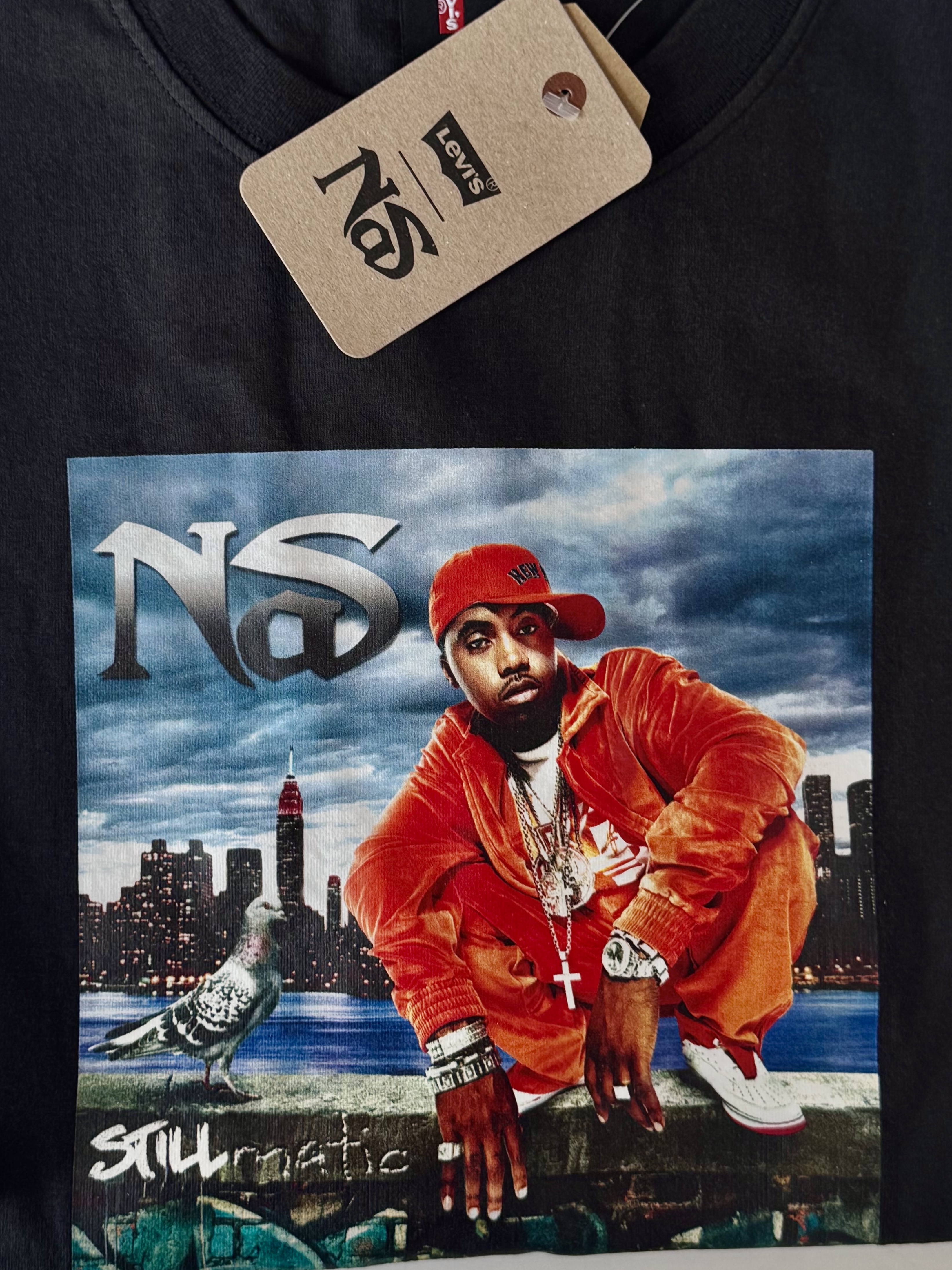 Levi's x Nas Band T-Shirt Black, Levi's x Nas Band T-Shirt White 착용 스타일 - 1