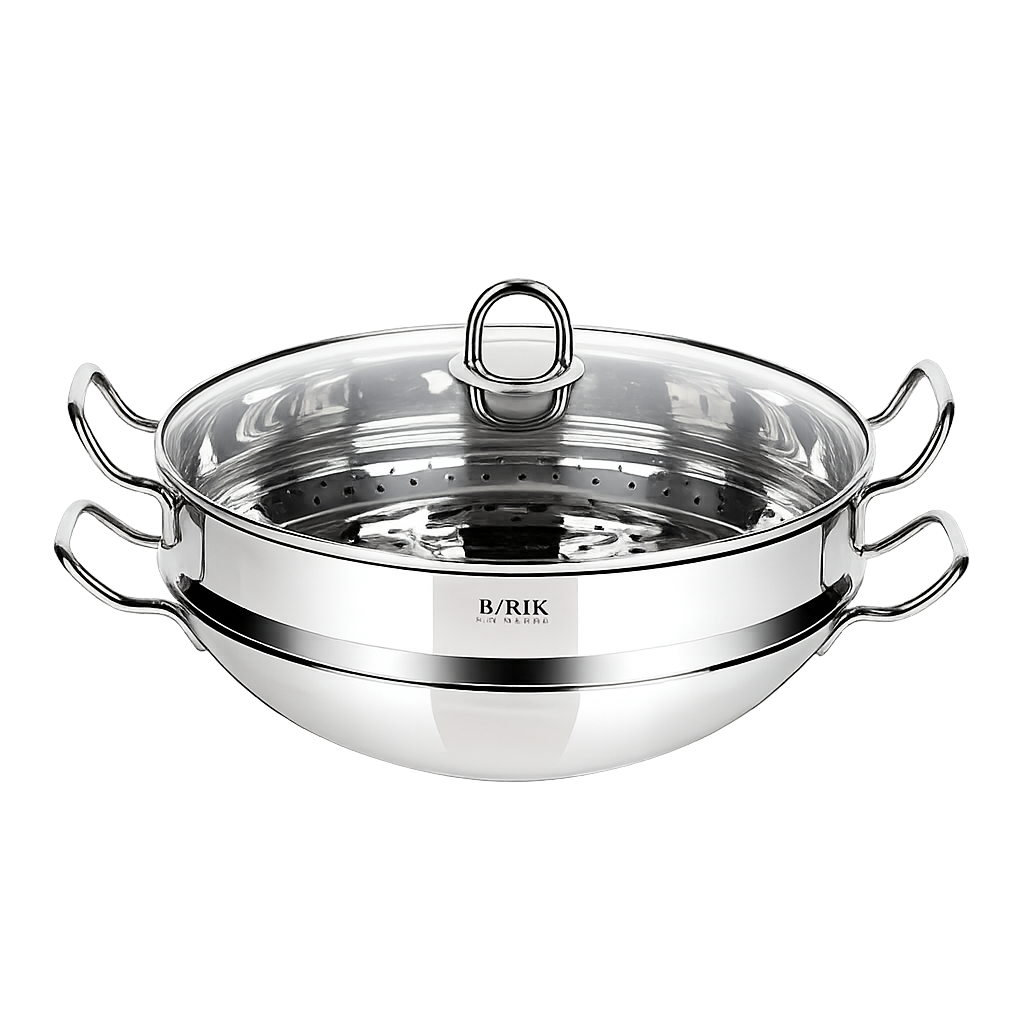 비알케이 스마트 프로피 WOK 36cm(찜기 포함)(BRK Smart Profi 36cm Wok Set with Steamer)