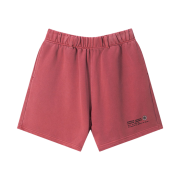 INSANE GARAGE Basic Graphic Sweat Shorts_Red