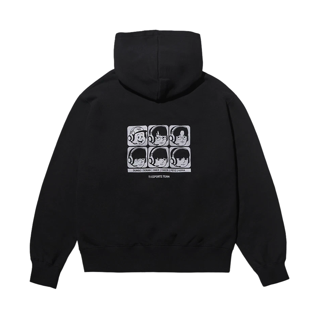 빠더너스 x T1 플레이어 후드 집업 블랙(BDNS x T1 Player Zip-up Hoodie Black)