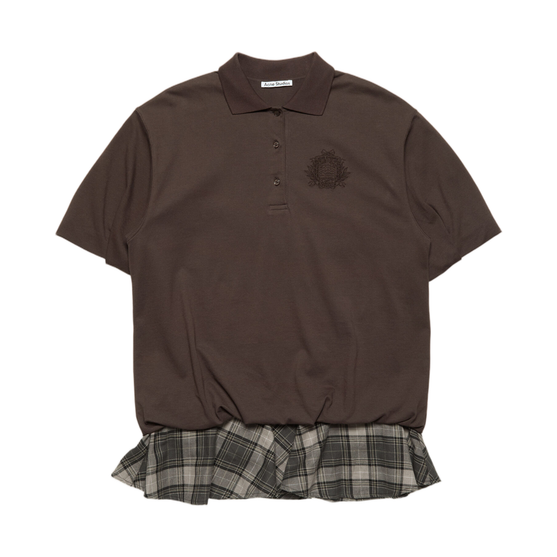 A20968-ADM (W) Acne Studios Layered T-Shirt Dress Dark Brown
