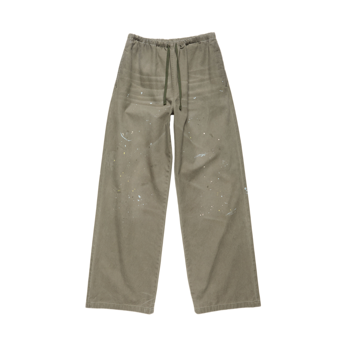 BK0778-ABB Acne Studios Washed Cotton Trousers Dusty Green