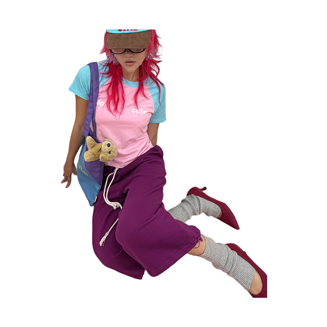 키코지 앤드 터프 미디 스웻 팬츠 퍼플(kikozy And Tough Midi Sweat Pants_Purple) - 4