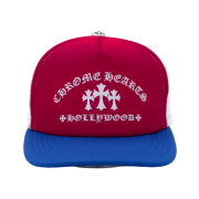 Chrome Hearts King Taco Foam Front Mesh Trucker Hat Red White Blue