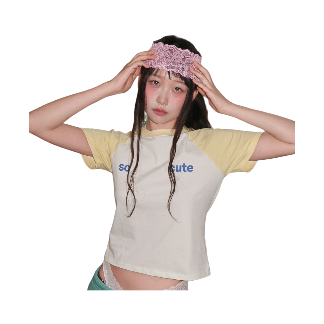 키코지 쏘 큐트 래글런 티셔츠 옐로우(kikozy So Cute Raglan T-shirt_Yellow) - 6