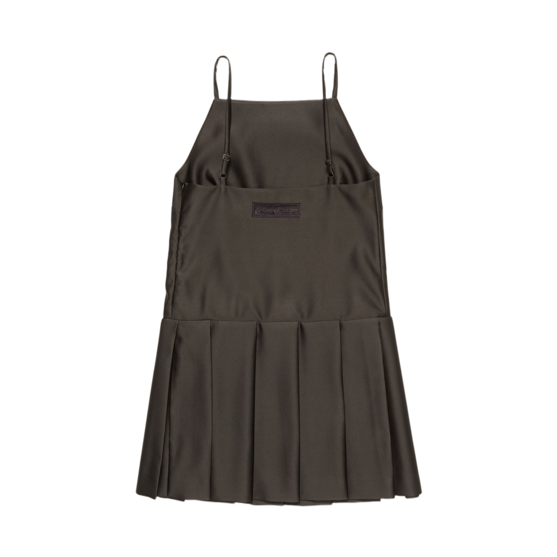 (W) 아크네 스튜디오 스트랩 드레스 플리츠 스커트 다크 초콜릿 브라운((W) Acne Studios Strap Dress with Pleated Skirt Dark Chocolate Brown) - 2
