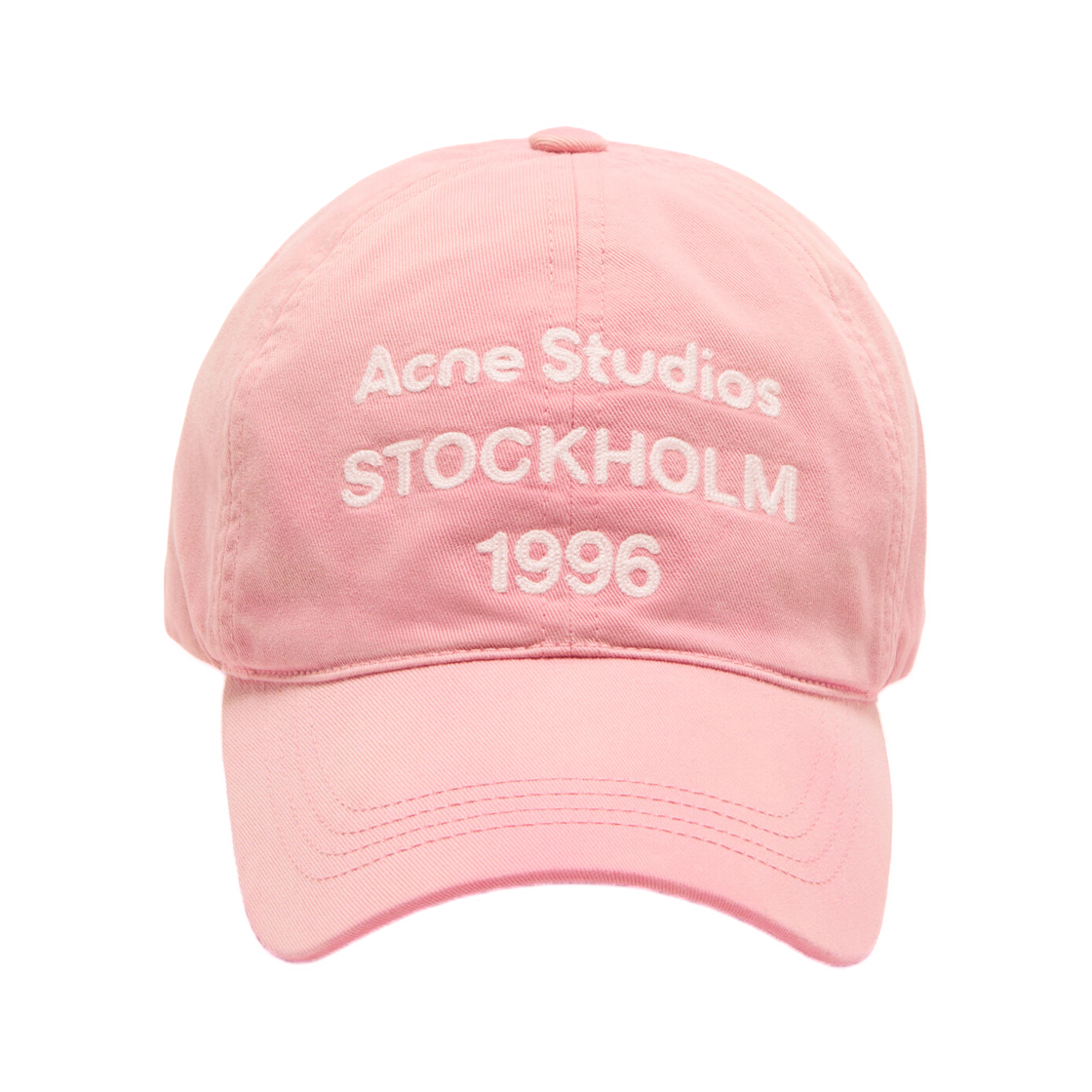 C40477-CKQ Acne Studios Washed Logo Baseball Cap Tango Pink