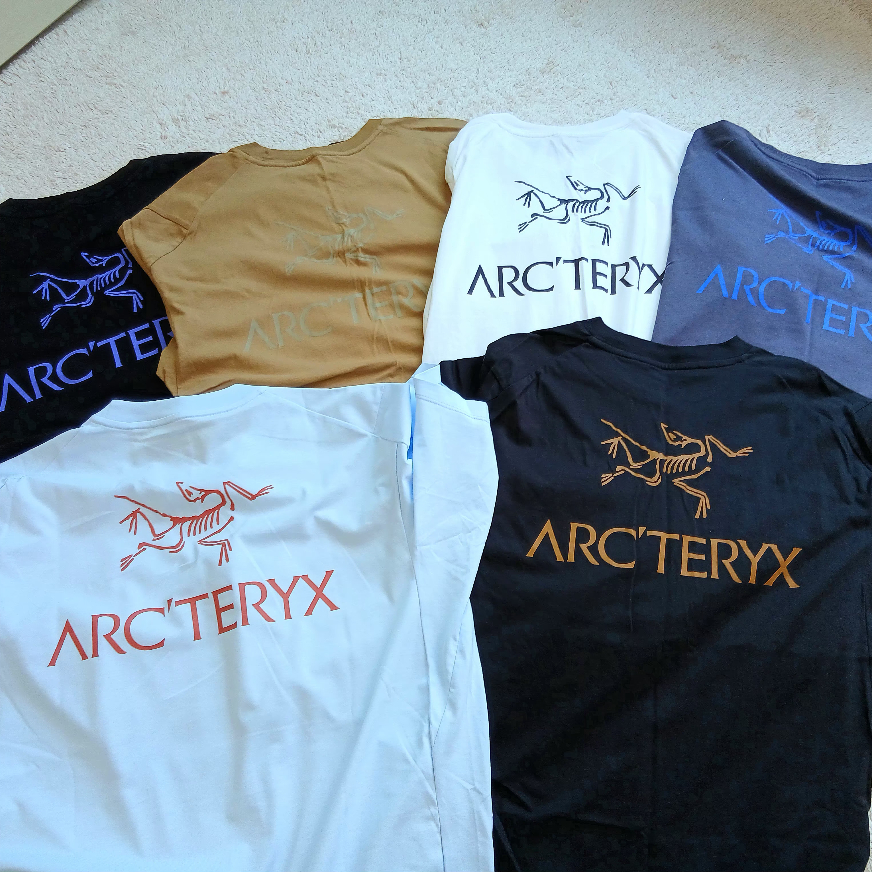 Arc'teryx Kragg SL Cotton Bird Word SS T-Shirt White Light Black, Arc'teryx Kragg SL Cotton SS T-Shirt Black 착용 스타일 - 1