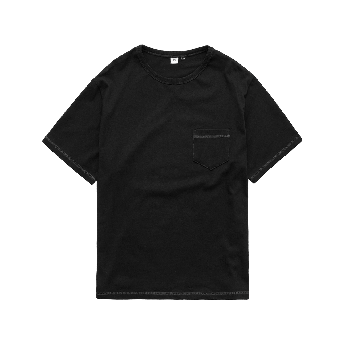 폴리테루 스티치드 포켓 티 블랙(Polyteru Stitched Pocket Tee Black)