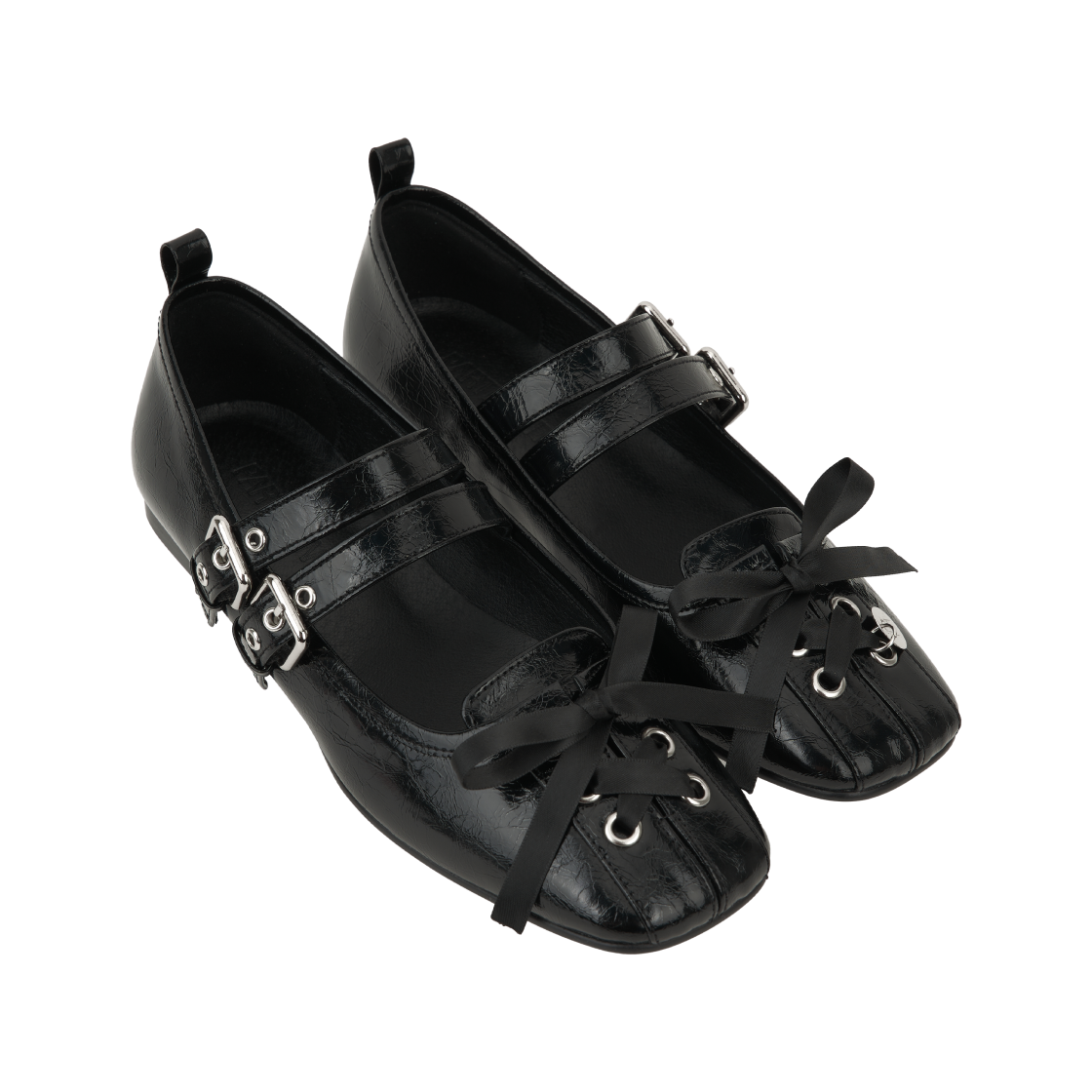 (W) 파르티멘토 발레리나 플랫 블랙((W) Partimento Ballerina Flat Black) - 4