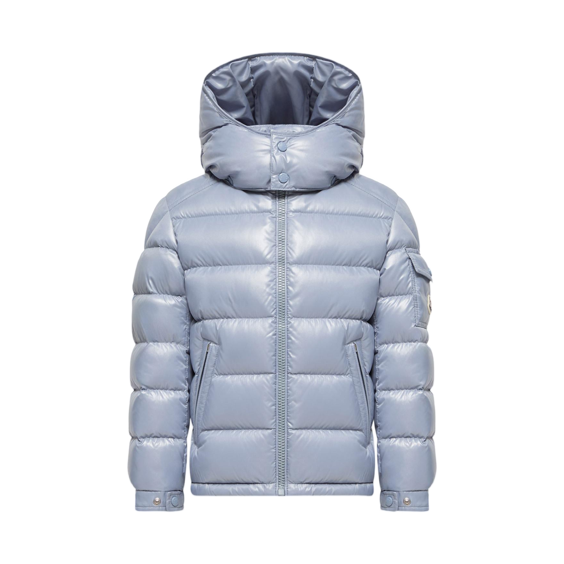 L2-954-1A12520-68950-715 (Kids) Moncler New Moncler Maya Hooded Down Jacket Light Blue - 26FW