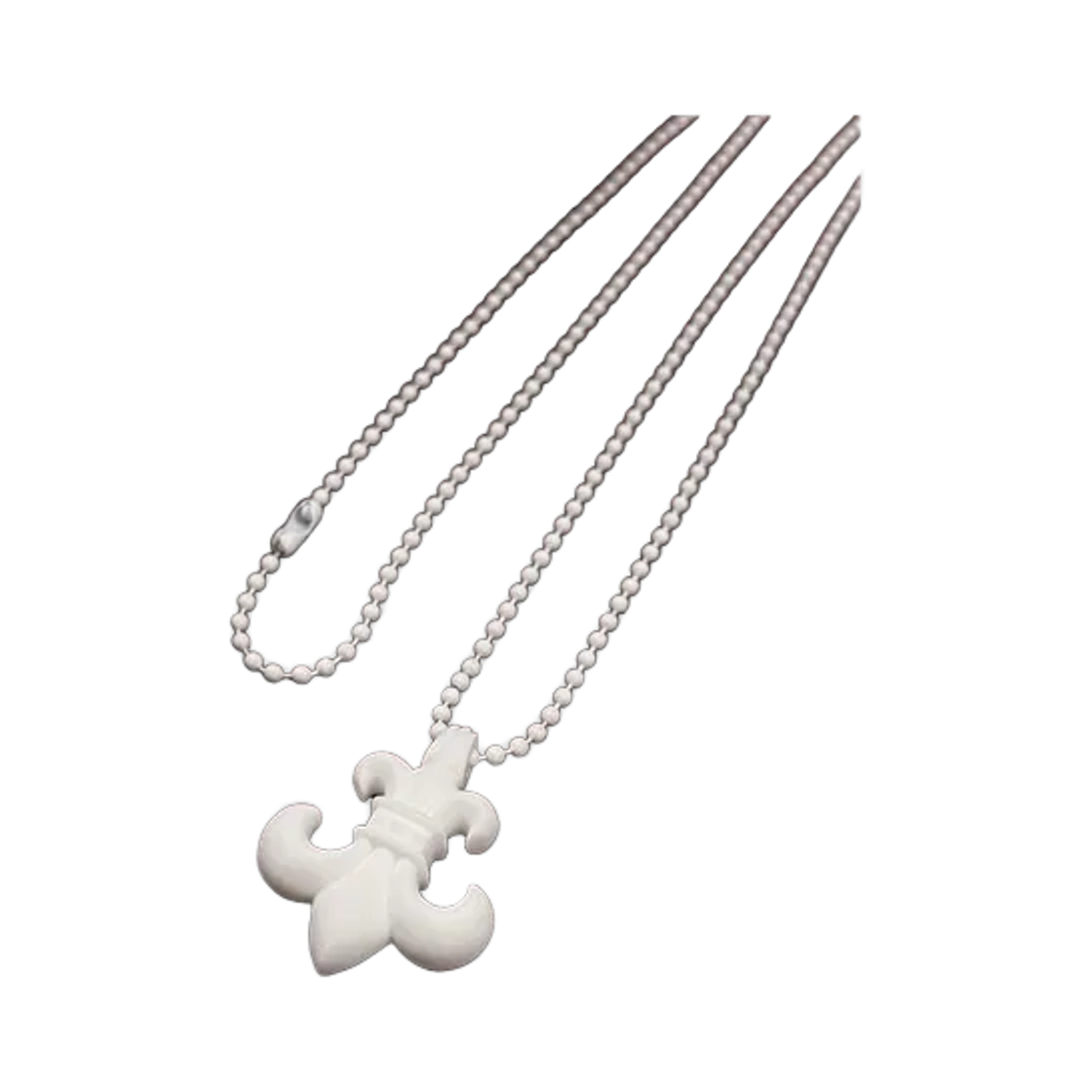 크롬하츠 실리크롬 BS 플레어 펜던트 화이트(Chrome Hearts Silichrome BS Fleur Pendant White)