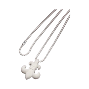 Chrome Hearts Silichrome BS Fleur Pendant White