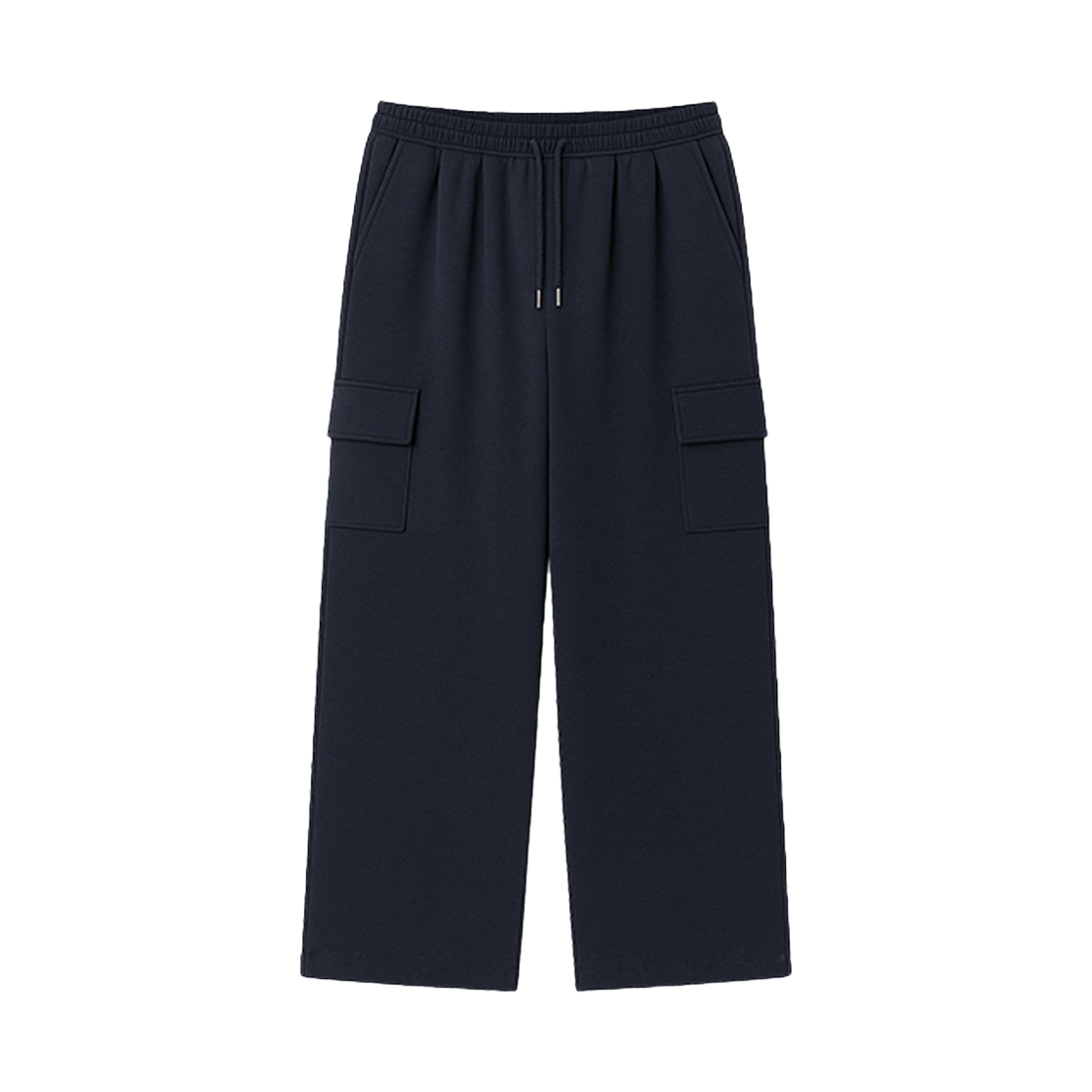 지크립 스트링 밴딩 포켓카고 와이드 트레이닝 스웻 팬츠 네이비(GCLIP String Banding Pocket Cargo Wide Sweat Suit Pants Navy) - 1