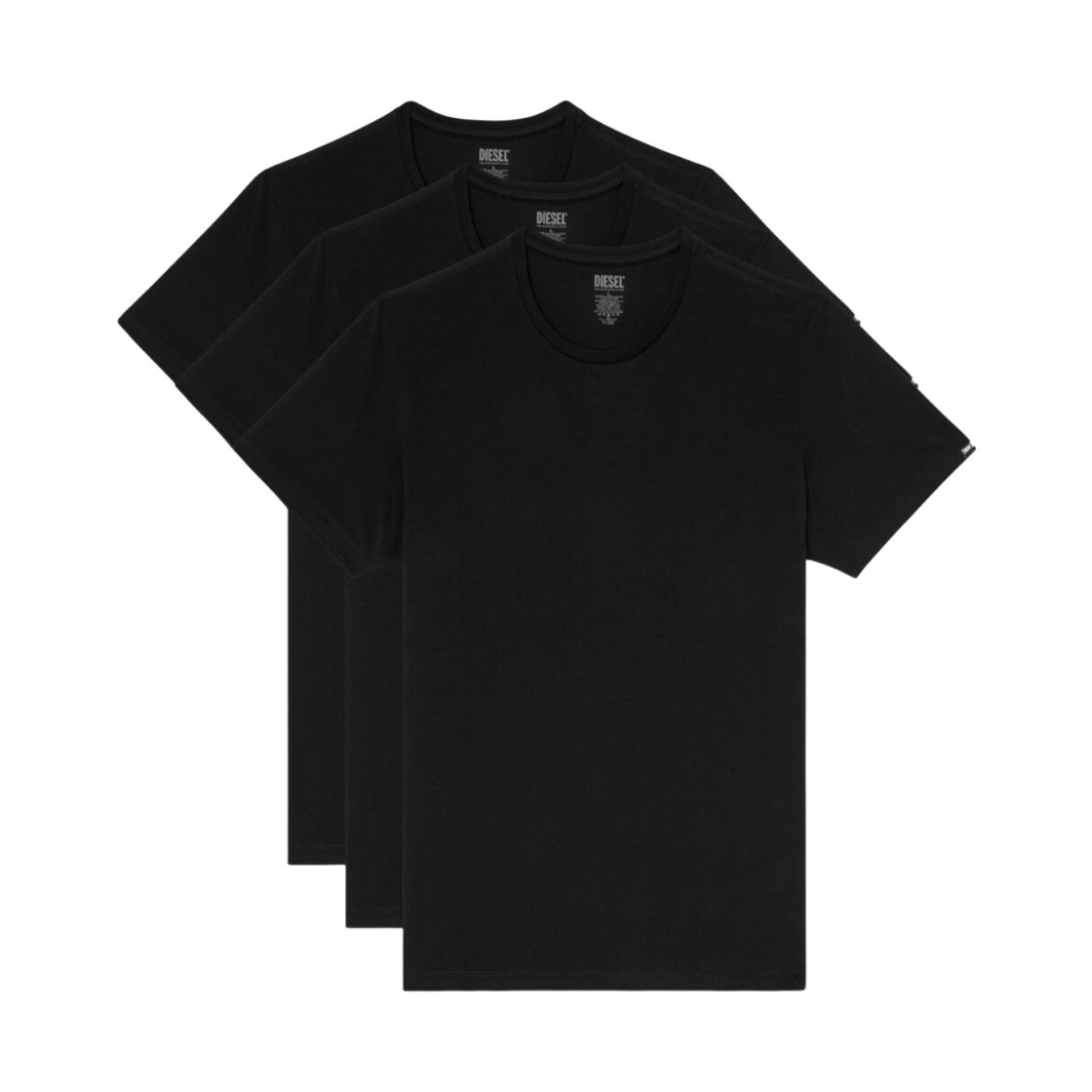 A242500ALCR-E4101 Diesel Cotton T-Shirt Black (3 Pack)