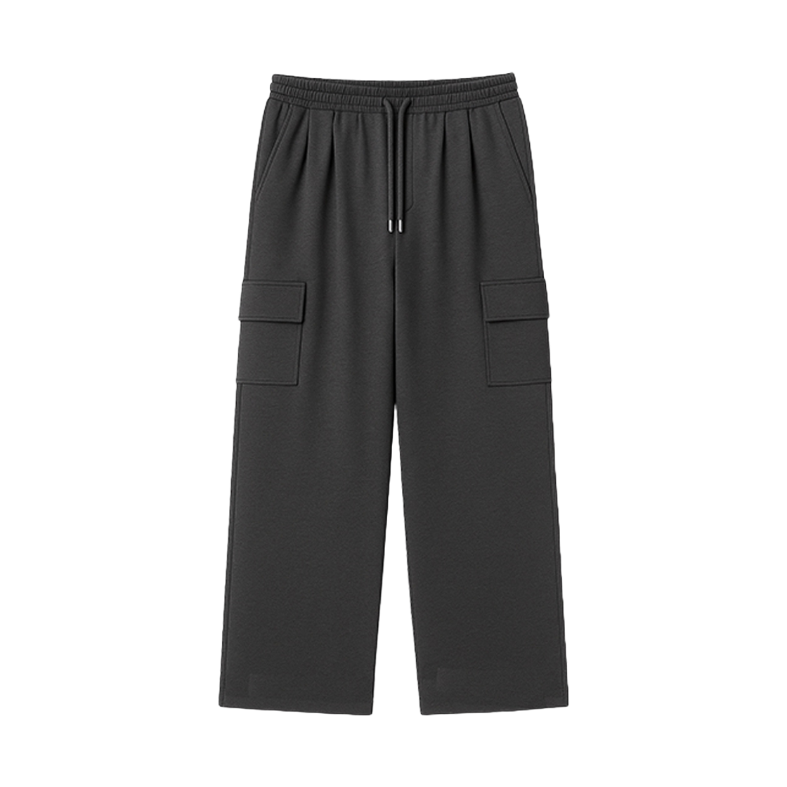 지크립 스트링 밴딩 포켓카고 와이드 트레이닝 스웻 팬츠 진그레이(GCLIP String Banding Pocket Cargo Wide Sweat Suit Pants Dark Gray)