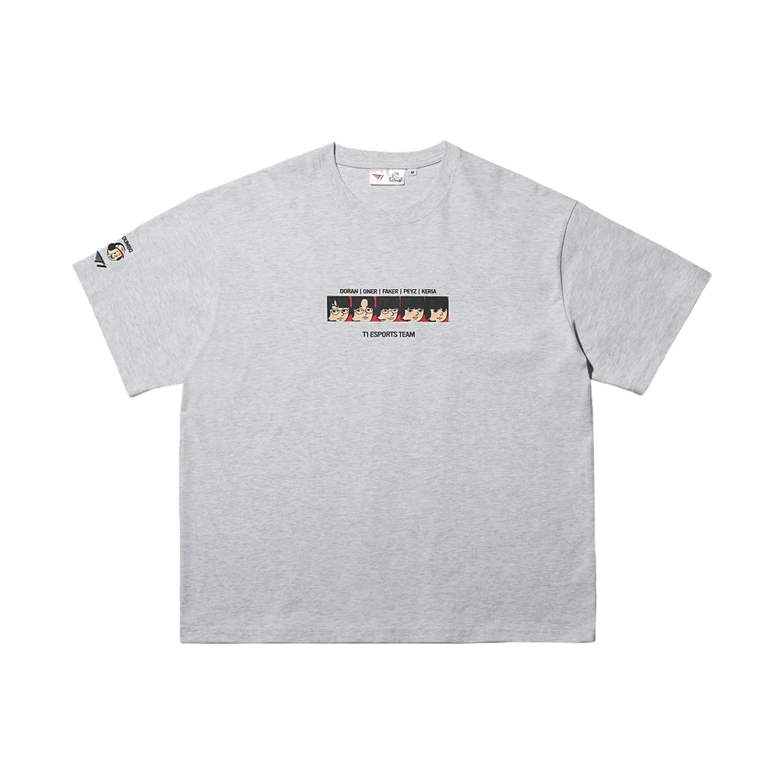 빠더너스 x T1 플레이어 티셔츠 화이트 그레이(BDNS x T1 Player T-Shirts White Grey)