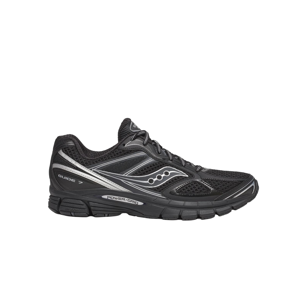 써코니 프로그리드 가이드 7 블랙 실버 - 26FW(Saucony Progrid Guide 7 Black Silver - 26FW)