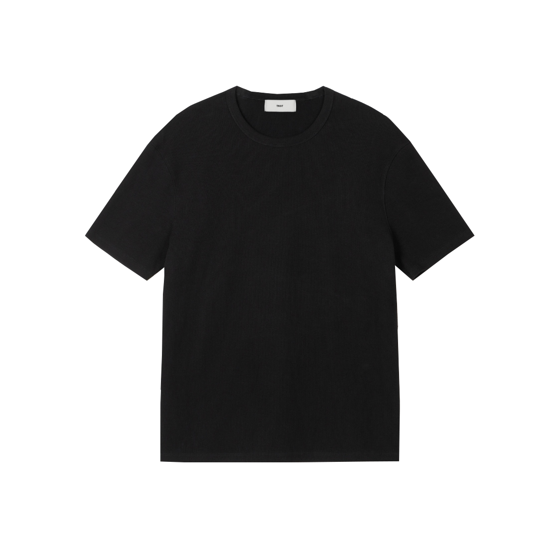 티엔지티 골지 슬림 티셔츠 블랙(TNGT Ribbed Slim Tee Black)