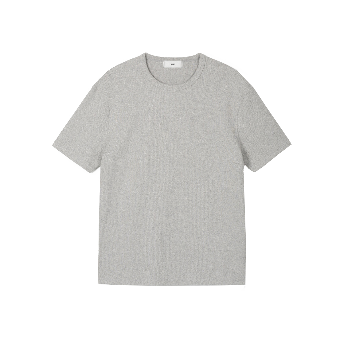 티엔지티 골지 슬림 티셔츠 멜란지그레이(TNGT Ribbed Slim Tee Melange Grey)