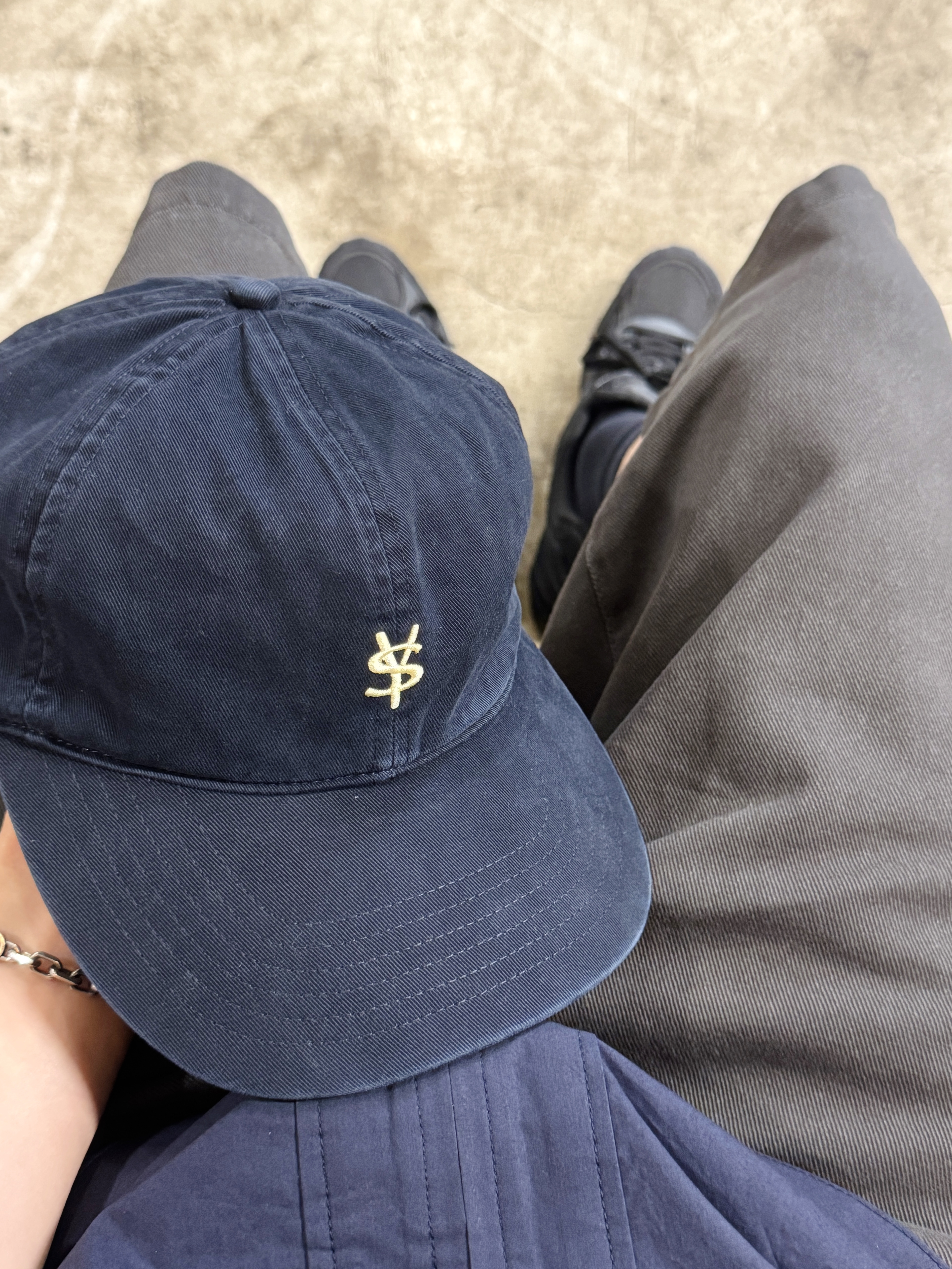 [예약 배송] Sunday Ceremony Sy Classic Vintage Logo Cap - Navy, CHOWOO Field Panel Paper Half Shacket Navy 착용 스타일 - 5