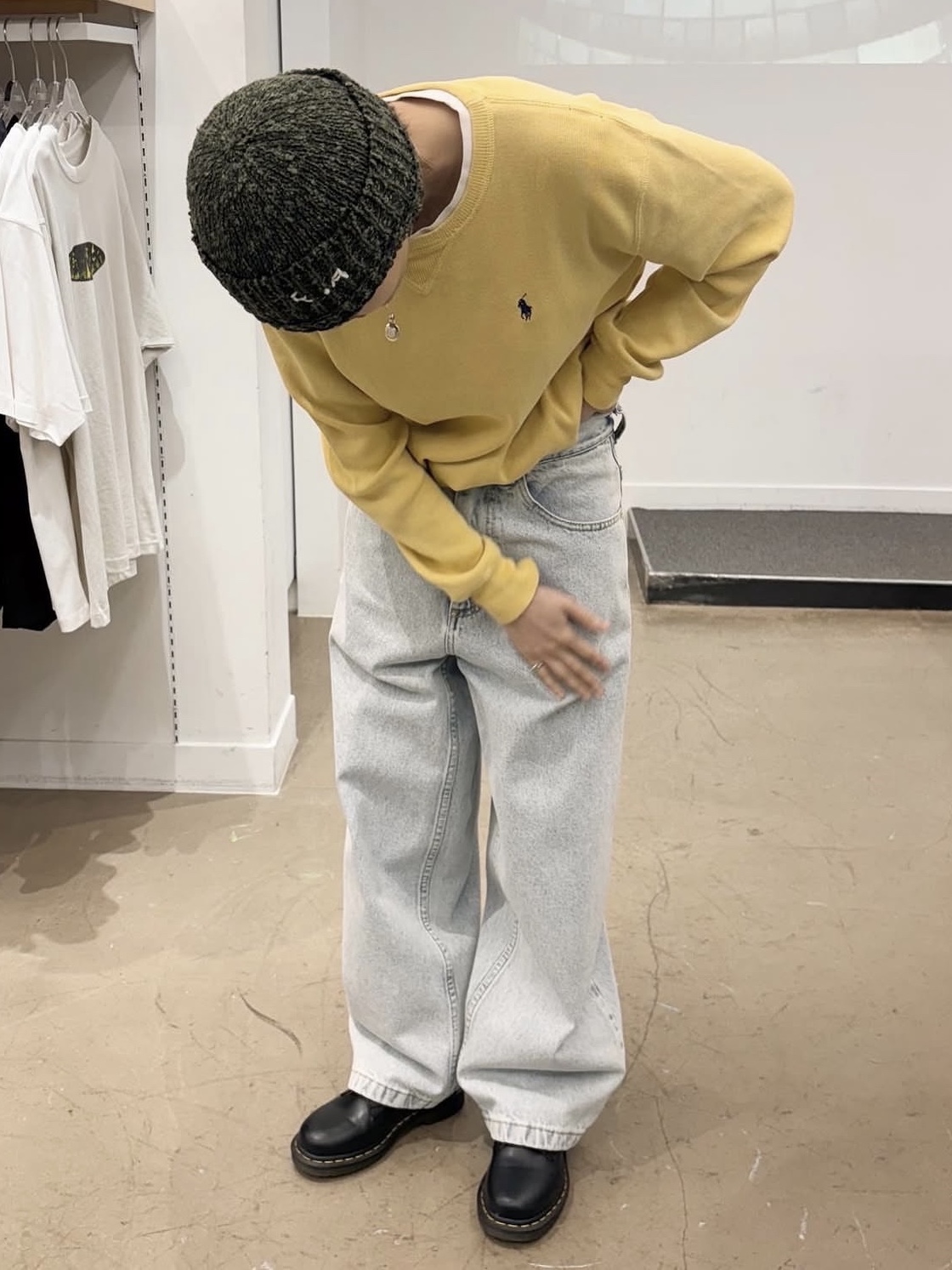 Polar Skate Co. Big Boy Og Logo Pants Light Blue, Dr. Martens 1461 Smooth Black 착용 스타일