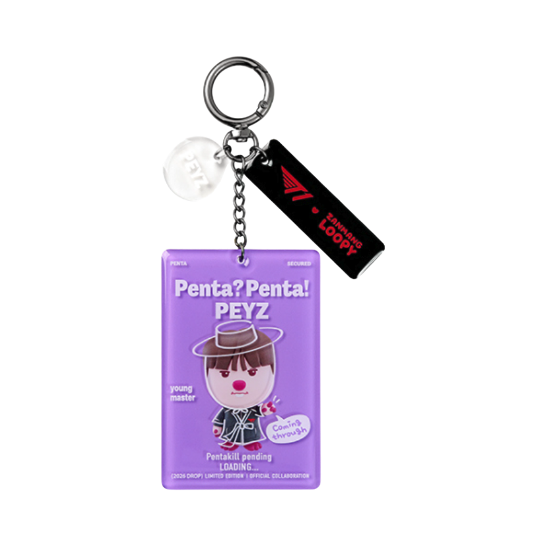 티원 x 잔망 루피 아크릴 키체인 페이즈(T1 x Zanmang Loopy Acrylic Keychain Peyz)